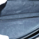 GUCCI GG Supreme Shoulder Bag PVC Navy Gold Auth BA5311-10