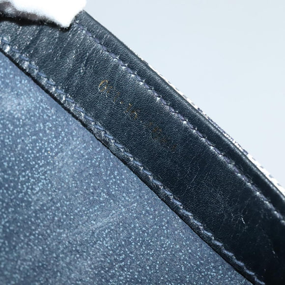 GUCCI GG Supreme Shoulder Bag PVC Navy Gold Auth BA5311