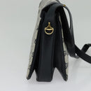 GUCCI GG Supreme Shoulder Bag PVC Navy Gold Auth BA5311-3
