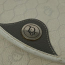 Christian Dior Honeycomb Canvas Shoulder Bag PVC White Gold Auth BA5312-14