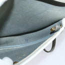 Christian Dior Honeycomb Canvas Shoulder Bag PVC White Gold Auth BA5312-18