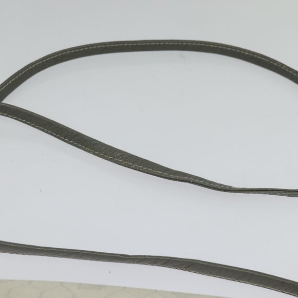 Christian Dior Honeycomb Canvas Shoulder Bag PVC White Gold Auth BA5312