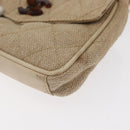 CHANEL Matelasse Waist Bag Canvas Beige CC Auth BA5314-17