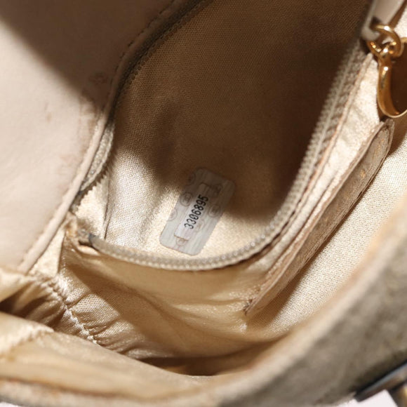 CHANEL Matelasse Waist Bag Canvas Beige CC Auth BA5314