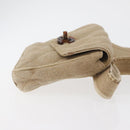 CHANEL Matelasse Waist Bag Canvas Beige CC Auth BA5314-3