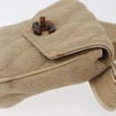 CHANEL Matelasse Waist Bag Canvas Beige CC Auth BA5314-4