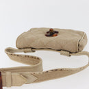 CHANEL Matelasse Waist Bag Canvas Beige CC Auth BA5314-7