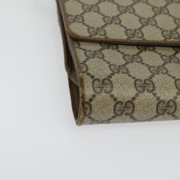 GUCCI GG Supreme Shoulder Bag PVC Beige Gold 94 02 050 Auth BA5315