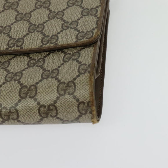 GUCCI GG Supreme Shoulder Bag PVC Beige Gold 94 02 050 Auth BA5315