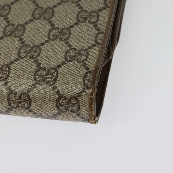 GUCCI GG Supreme Shoulder Bag PVC Beige Gold 94 02 050 Auth BA5315