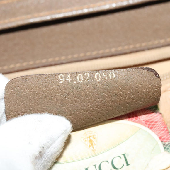 GUCCI GG Supreme Shoulder Bag PVC Beige Gold 94 02 050 Auth BA5315