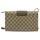 GUCCI GG Supreme Shoulder Bag PVC Beige Gold 94 02 050 Auth BA5315-3