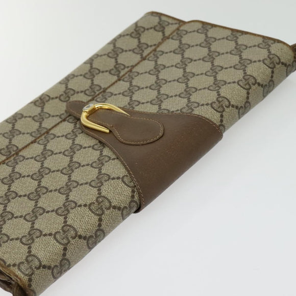 GUCCI GG Supreme Shoulder Bag PVC Beige Gold 94 02 050 Auth BA5315