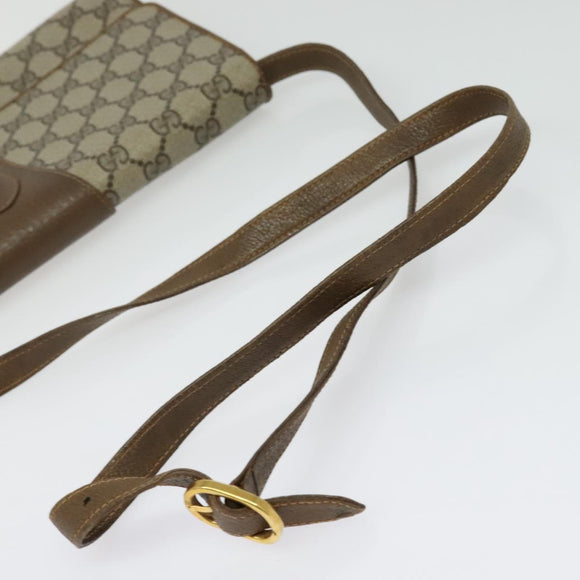 GUCCI GG Supreme Shoulder Bag PVC Beige Gold 94 02 050 Auth BA5315