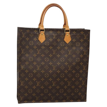 LOUIS VUITTON Monogram Sac Plat Hand Bag M51140 LV Auth BA5321