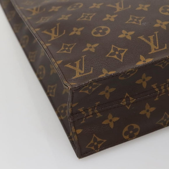 LOUIS VUITTON Monogram Sac Plat Hand Bag M51140 LV Auth BA5321