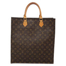 LOUIS VUITTON Monogram Sac Plat Hand Bag M51140 LV Auth BA5321-13
