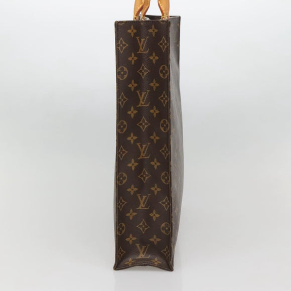 LOUIS VUITTON Monogram Sac Plat Hand Bag M51140 LV Auth BA5321