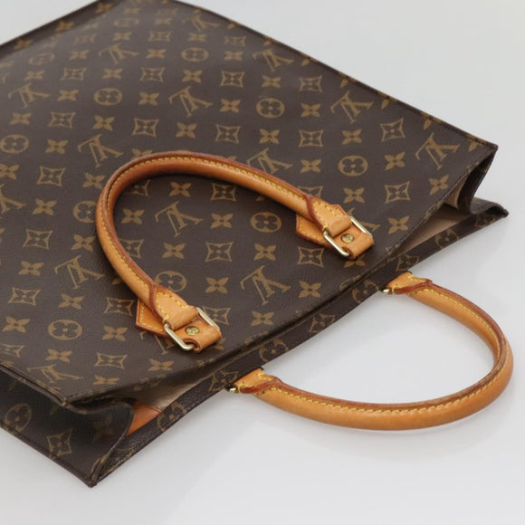 LOUIS VUITTON Monogram Sac Plat Hand Bag M51140 LV Auth BA5321