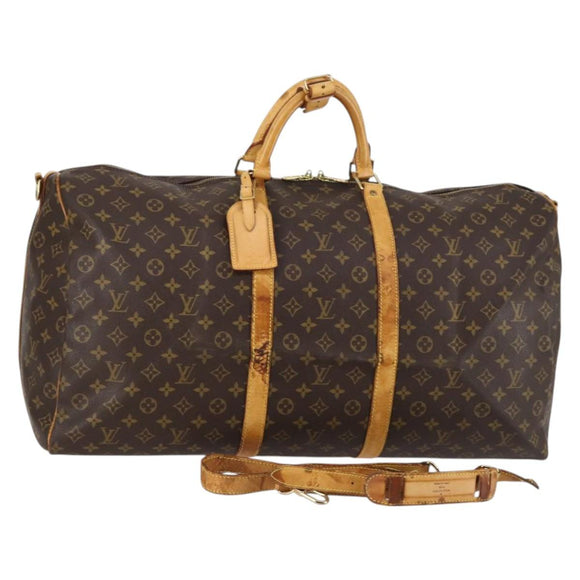 LOUIS VUITTON Monogram Keepall Bandouliere 60 Boston Bag M41412 LV Auth BA5322
