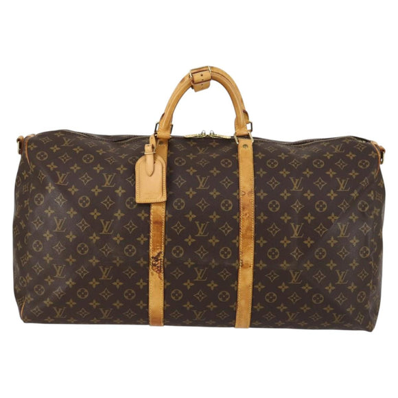 LOUIS VUITTON Monogram Keepall Bandouliere 60 Boston Bag M41412 LV Auth BA5322