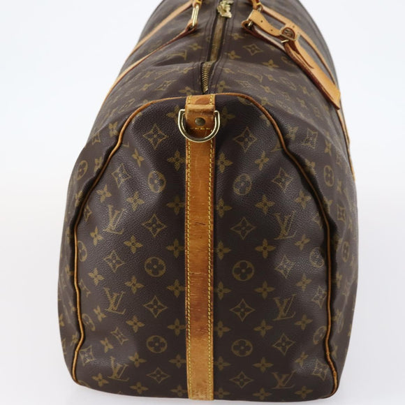 LOUIS VUITTON Monogram Keepall Bandouliere 60 Boston Bag M41412 LV Auth BA5322