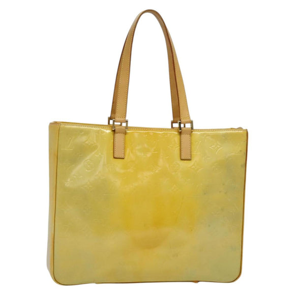 LOUIS VUITTON Monogram Vernis Columbus Tote Bag Gris M91028 LV Auth BA5329