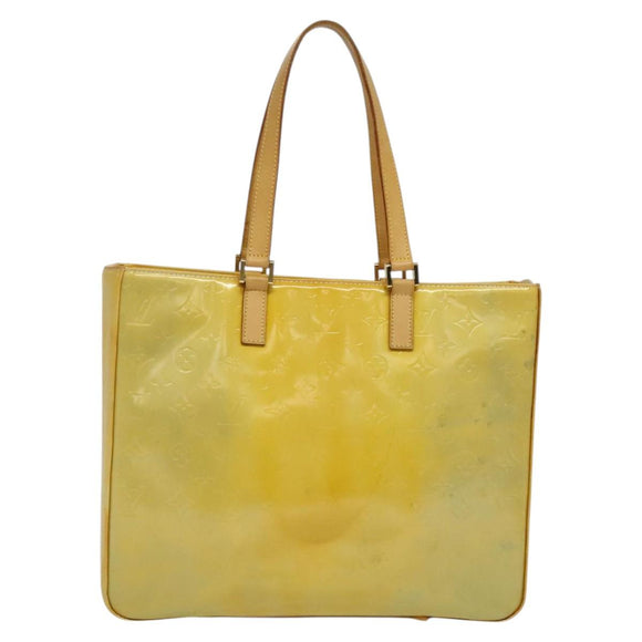 LOUIS VUITTON Monogram Vernis Columbus Tote Bag Gris M91028 LV Auth BA5329