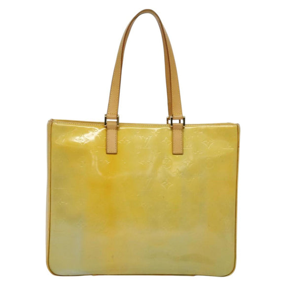 LOUIS VUITTON Monogram Vernis Columbus Tote Bag Gris M91028 LV Auth BA5329