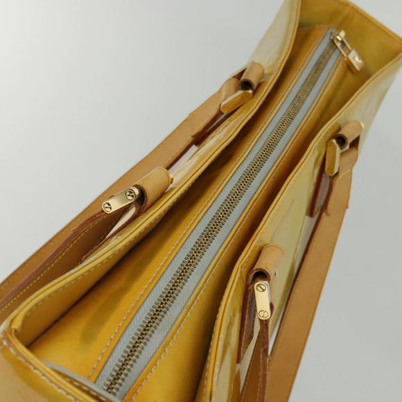 LOUIS VUITTON Monogram Vernis Columbus Tote Bag Gris M91028 LV Auth BA5329