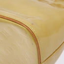 LOUIS VUITTON Monogram Vernis Houston Hand Bag Beige M91004 LV Auth BA5330-17