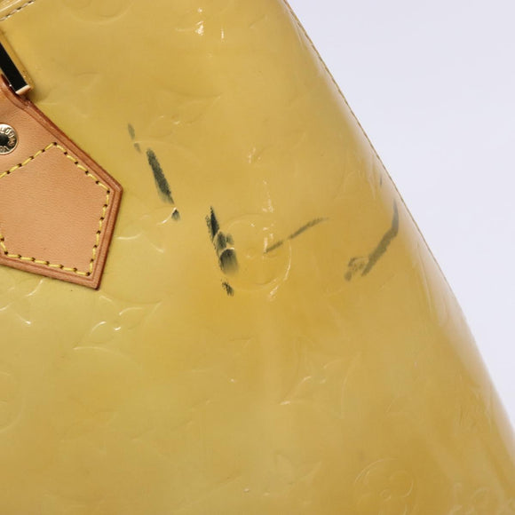 LOUIS VUITTON Monogram Vernis Houston Hand Bag Beige M91004 LV Auth BA5330