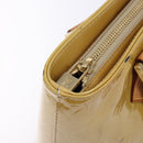 LOUIS VUITTON Monogram Vernis Houston Hand Bag Beige M91004 LV Auth BA5330-19