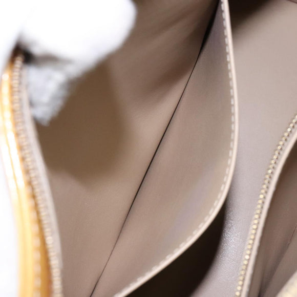 LOUIS VUITTON Monogram Vernis Houston Hand Bag Beige M91004 LV Auth BA5330