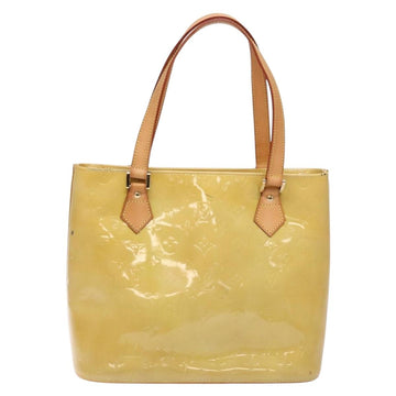 LOUIS VUITTON Monogram Vernis Houston Hand Bag Beige M91004 LV Auth BA5330 - 0