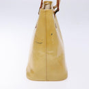 LOUIS VUITTON Monogram Vernis Houston Hand Bag Beige M91004 LV Auth BA5330-4