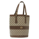 GUCCI GG Plus Supreme Tote Bag PVC Beige Gold Auth BA5333-1