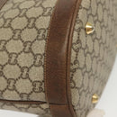 GUCCI GG Plus Supreme Tote Bag PVC Beige Gold Auth BA5333-16