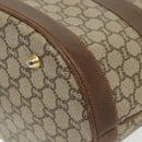 GUCCI GG Plus Supreme Tote Bag PVC Beige Gold Auth BA5333-10