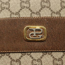 GUCCI GG Plus Supreme Tote Bag PVC Beige Gold Auth BA5333-17