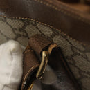 GUCCI GG Plus Supreme Tote Bag PVC Beige Gold Auth BA5333-9