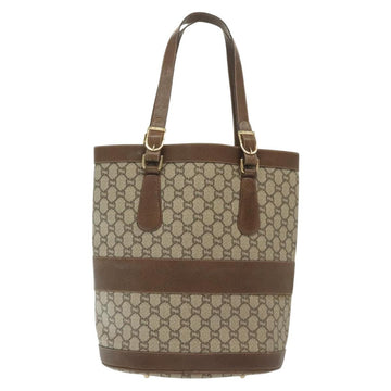 GUCCI GG Plus Supreme Tote Bag PVC Beige Gold Auth BA5333 - 0