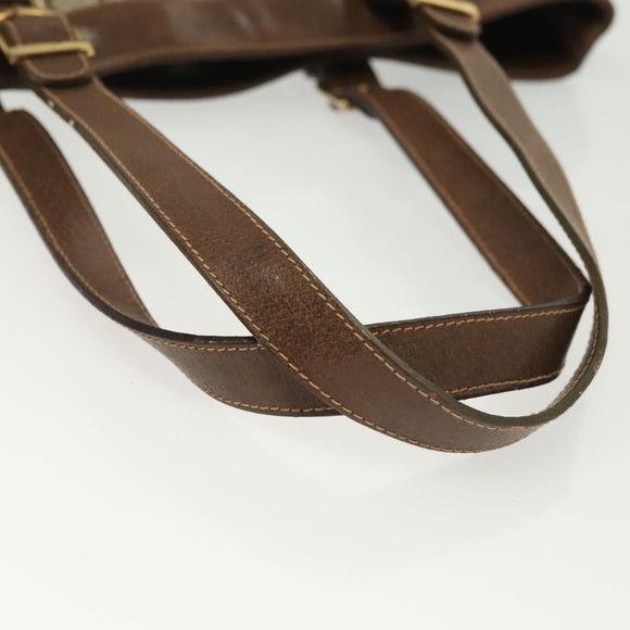 GUCCI GG Plus Supreme Tote Bag PVC Beige Gold Auth BA5333