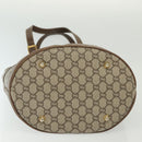 GUCCI GG Plus Supreme Tote Bag PVC Beige Gold Auth BA5333-5