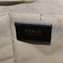 FENDI Camel Rain Hand Bag Canvas 2way Beige Gold Auth BA5335-19