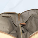 FENDI Camel Rain Hand Bag Canvas 2way Beige Gold Auth BA5335-21