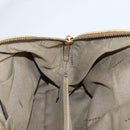 FENDI Camel Rain Hand Bag Canvas 2way Beige Gold Auth BA5335-22