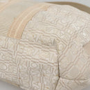 Salvatore Ferragamo Shoulder Bag Nylon Beige Silver Auth BA5336-9