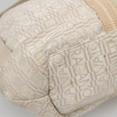 Salvatore Ferragamo Shoulder Bag Nylon Beige Silver Auth BA5336-16