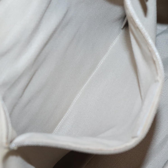 Salvatore Ferragamo Shoulder Bag Nylon Beige Silver Auth BA5336